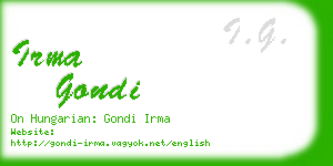 irma gondi business card